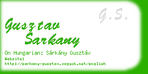 gusztav sarkany business card