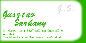 gusztav sarkany business card